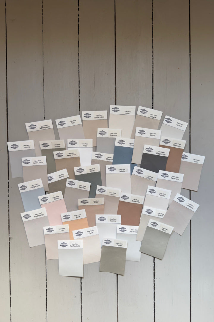 Hand-Painted Lime Paint Samples